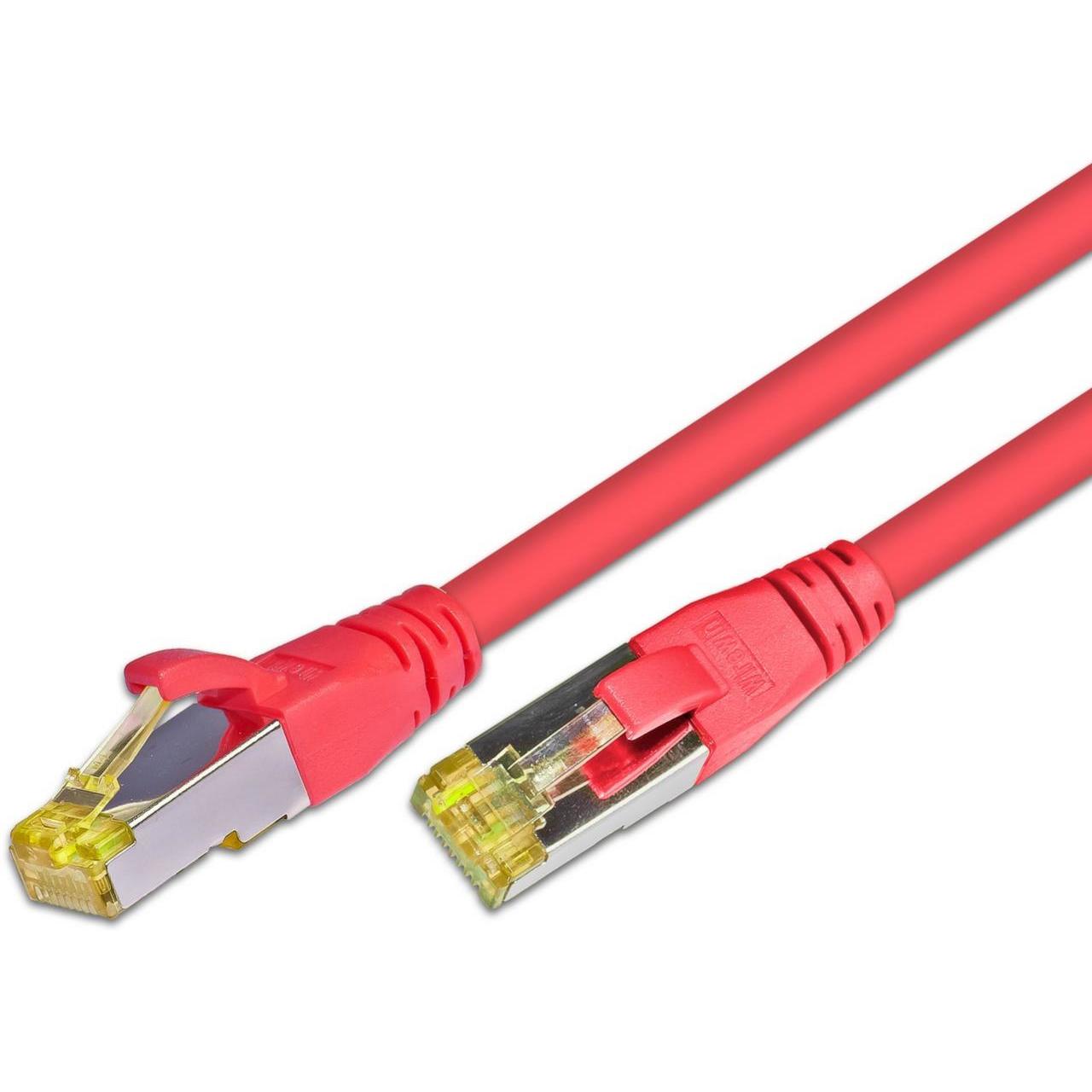 Wirewin Patchkabel: S/FTP, 3m, rot (S/FTP, CAT6a, 3 m), Netzwerkkabel