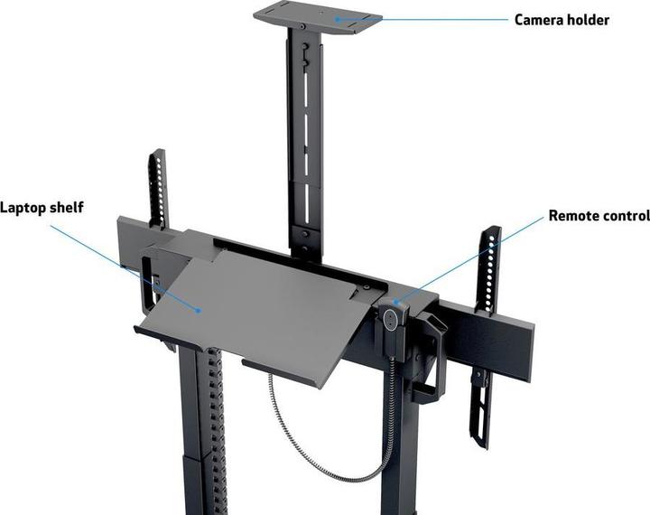 Image du produit Multibrackets Pied électr., -100", max 120 kg, noir (120 kg, 55" - 86")