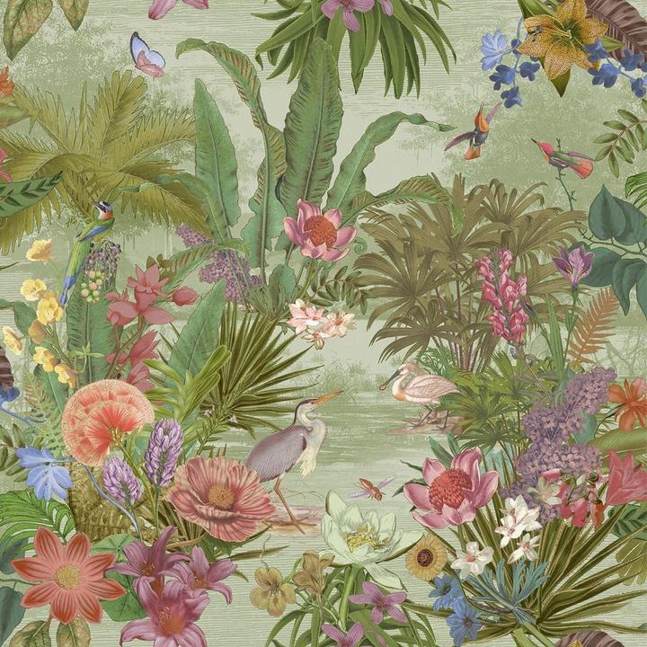 Grandeco Paul Moneypenny Floral Hall Vinile Carta da Parati