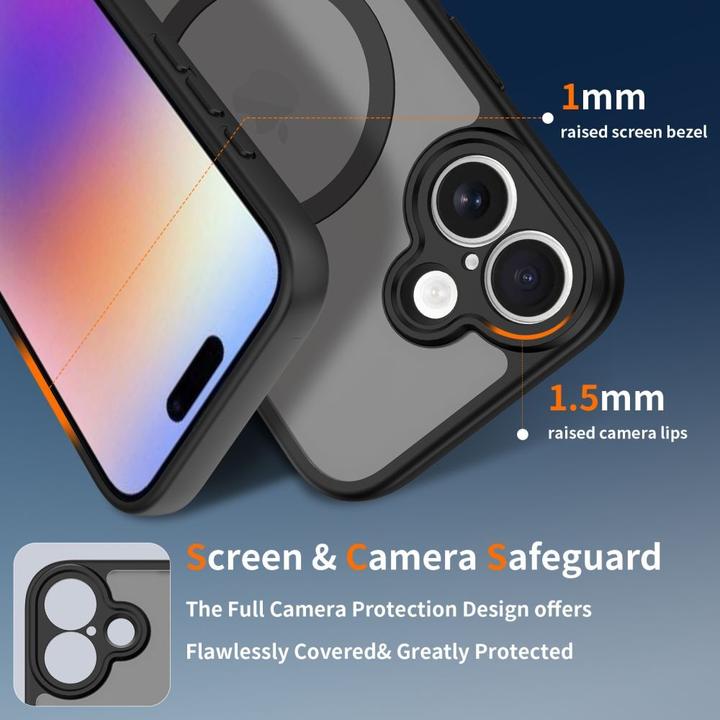 Produktbild Tech-Protect BasicMag MagSafe Case for iPhone 17 - Matte Black (Apple iPhone 17)