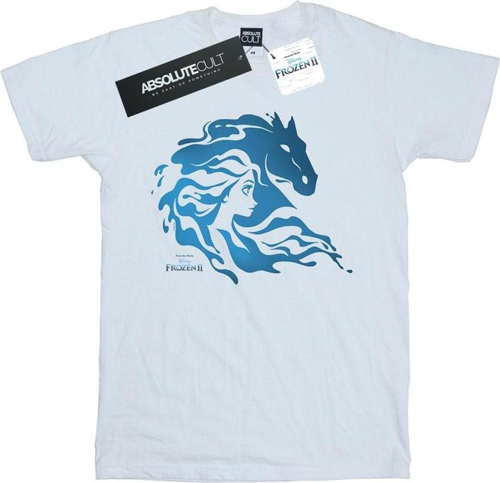 Actual product image Disney Womens/Ladies Frozen 2 Nokk Silhouette Cotton Boyfriend T-Shirt (S)