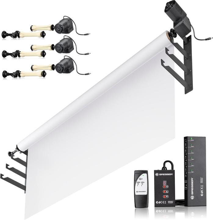Image du produit Bresser Elektrisches Hintergrundsystem - 4x Hintergrundrolle - drahtlos (272 cm)