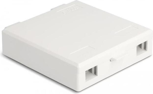 Immagine prodotto Delock Scatola di giunzione a parete per fibre ottiche per 2 x SC simplex o LC duplex bianco (Scatola di giunzione)