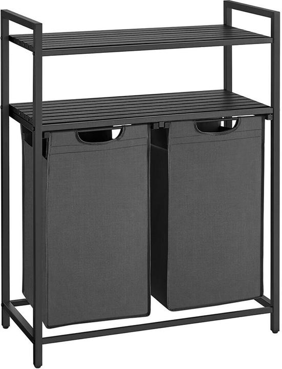 Vasagle Wäschekorb mit Ablage Grau (92 l)