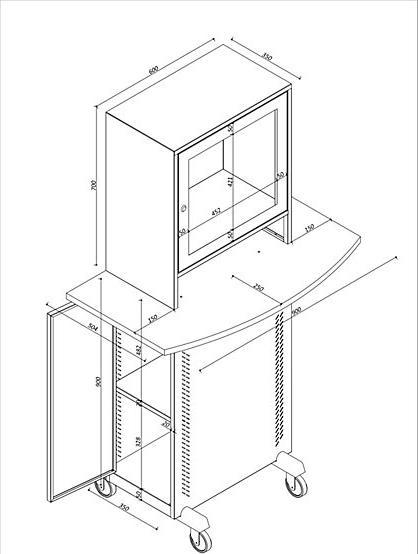 Produktbild eurokraft basic Computerschrank (60 cm, 163.80 cm)