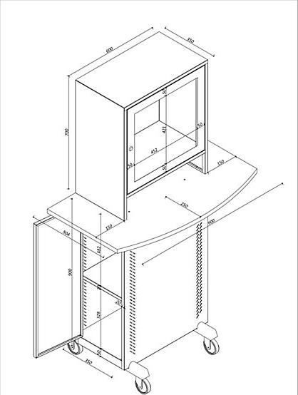 Produktbild eurokraft basic Computerschrank (60 cm, 163.80 cm)