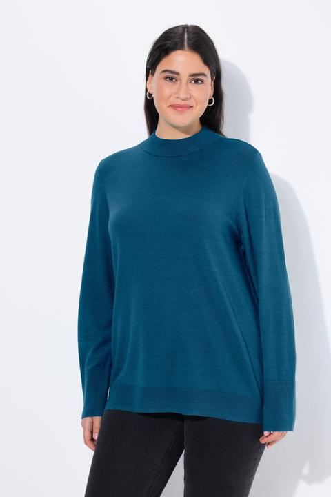 Produktbild Ulla Popken Pullover, Stehkragen, Langarm, Rippbündchen (62)