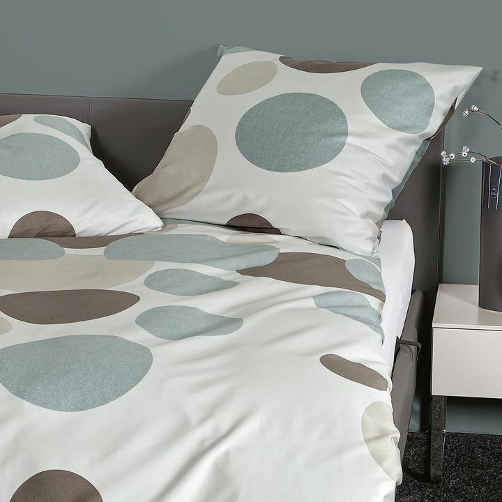 Image du produit Janine Mako-Satin linge de lit moments 98115 rayon de lune (Set de linge de lit, 135x200 cm + 80x80 cm)