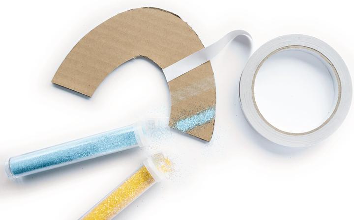 Actual product image Folia Organic Glitter Rinbow L Glitter assorted colours (10 x)
