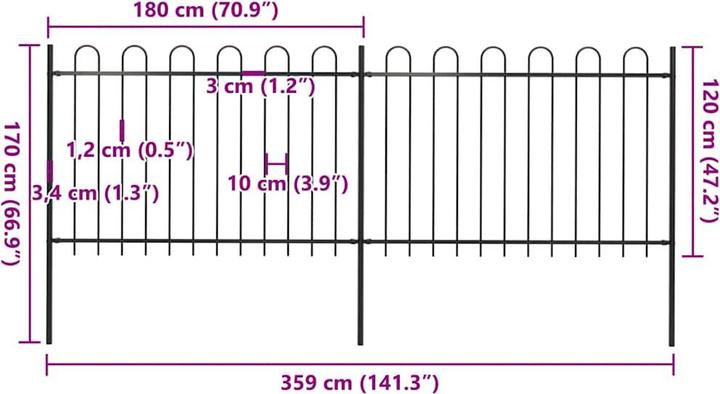 Produktbild vidaXL Zaunpaneel
