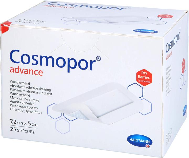 Actual product image Hartmann Cosmopor Advance wound dressing 7.2 x 5 cm, 25 plasters (25x)