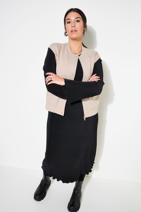 Produktbild Studio Untold Jersey-Weste, kurzer Boxy Shape, verdeckter Zipper (58)