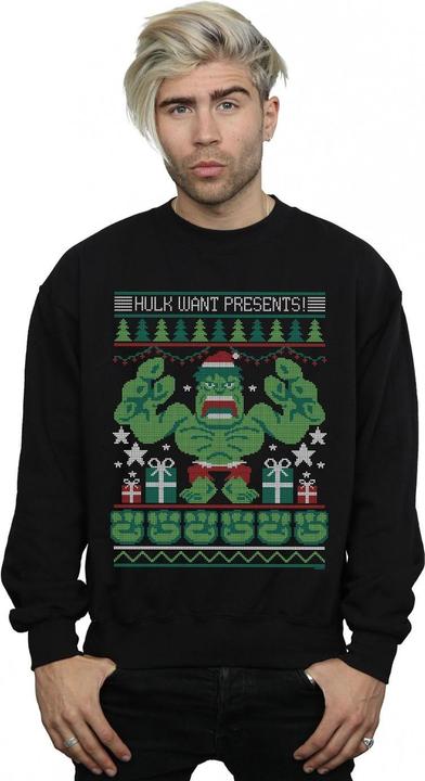 Immagine prodotto Hulk Want Presents Fair Isle Felpa Uomo (XXL)