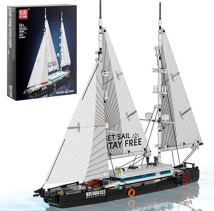 Actual product image Mould King Modernes Zweimast-Segelboot