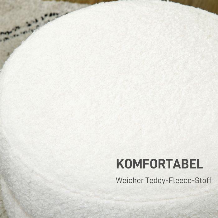 Produktbild Swisshandel24 Sitzhocker Fusshocker rund Polsterhocker Fussstütze inkl. Sitzkissen