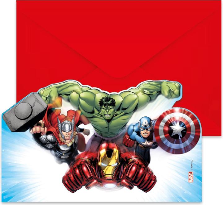 Produktbild Qualatex Invitations d'anniversaire Avengers
