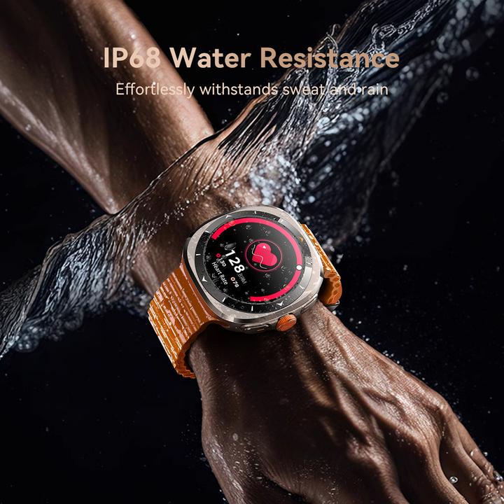 Actual product image Joyroom Venture Series JR-FV2 Smart Watch (Answer/Make Call) - Vitality Orange (47.50 mm)