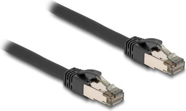 Image du produit Delock Câble réseau RJ45 Cat.6A U/FTP ultra flexible avec gaine métallique interne 1 m noir (U/FTP, CAT6a, 1 m)