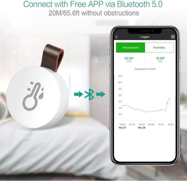 Immagine prodotto Oria Wireless Thermometer Hygrometer Mini Wireless Humidity Temperature Sensor