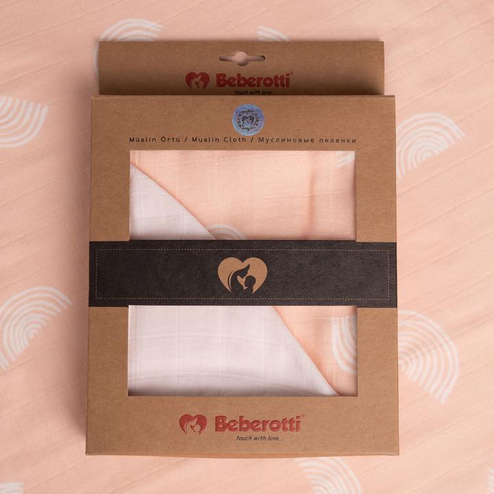 Actual product image Beberotti 4 Layered Double sided Organic Muslin Blanket (90 x 75 cm)