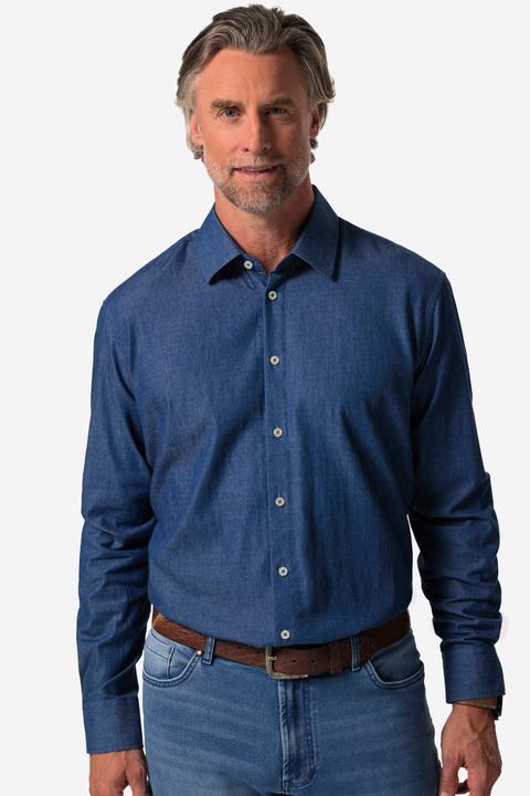 Image du produit Boston Park Chemise aspect jean, manches longues et col Kent, coupe Comfort Fit - jusqu'au 8 XL (4XL)