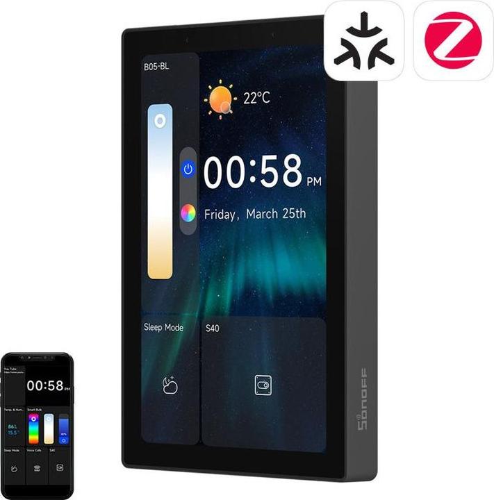 Image du produit Sonoff NSPanel Pro 120 Smart Control Panel Matter WiFi/Bluetooth/ZigBee (black)