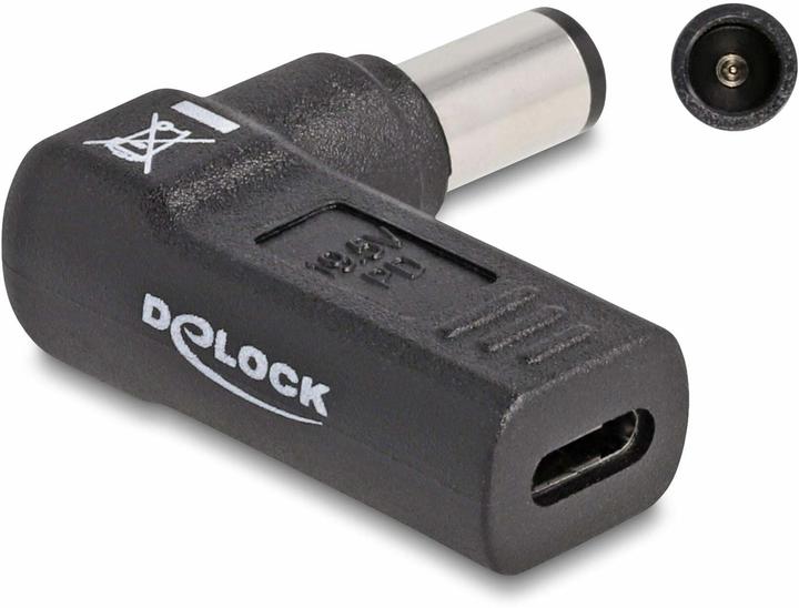 Image du produit Delock Adaptateur USB-C vers HP 7.4 x 5.0 mm coudé à 90 (USB-C, 3.80 cm)