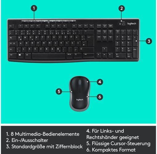 Actual product image Logitech Mk270 (Eng. Int., Wireless)