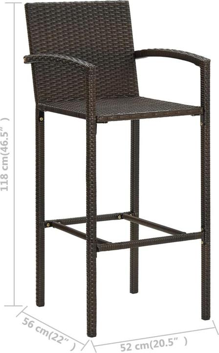 Actual product image vidaXL Bar-Set (100 x 60.50 x 110.50 cm)