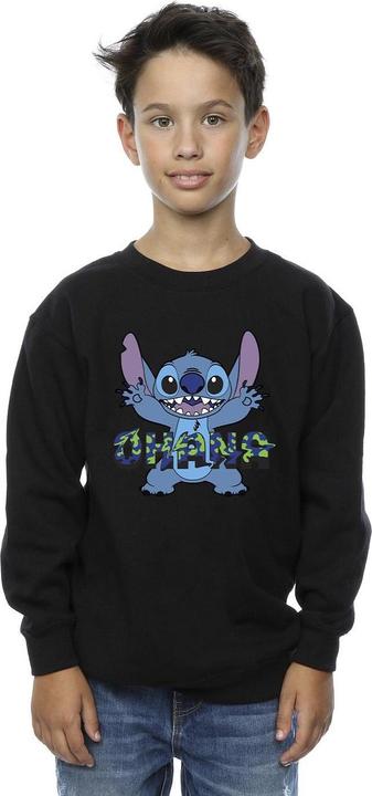 Produktbild Disney Lilo And Stitch Ohana Blue Glitch Sweatshirt Jungen (152, 158)