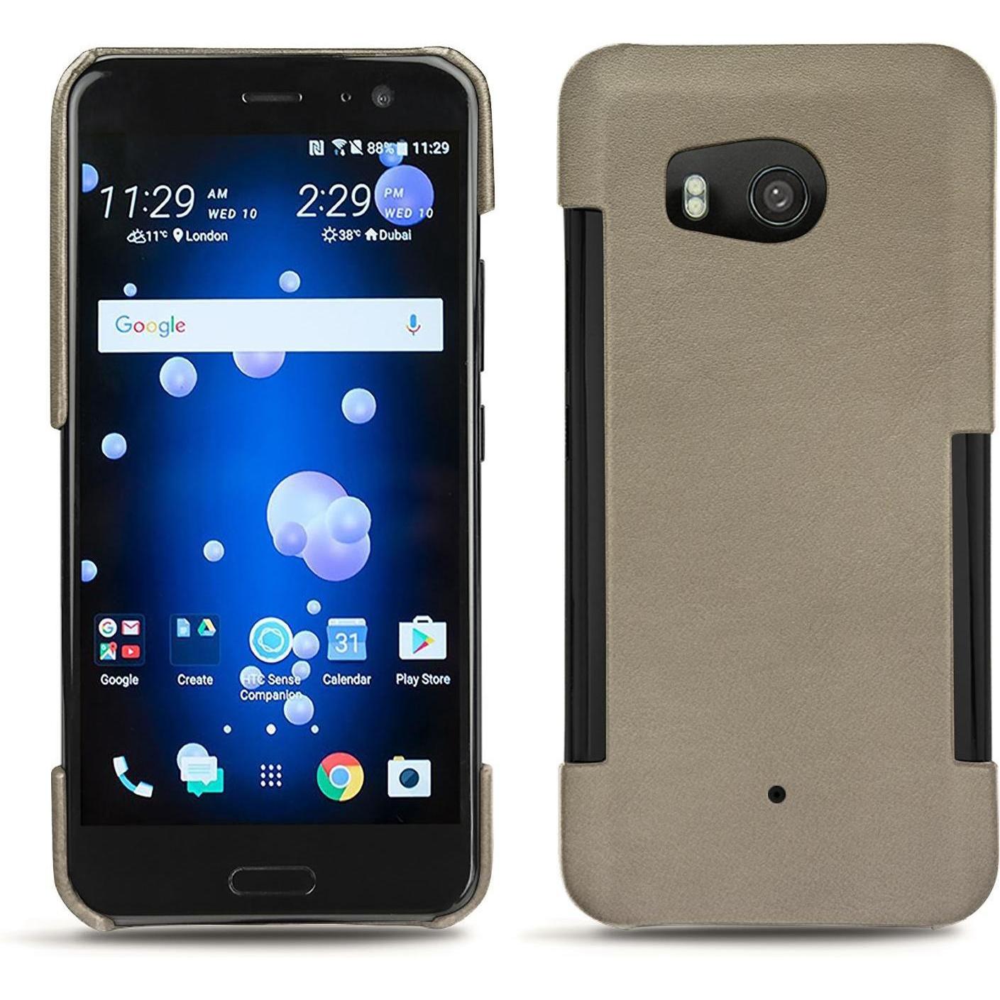 Noreve Lederschutzhülle (HTC U11), Smartphone Hülle, Beige
