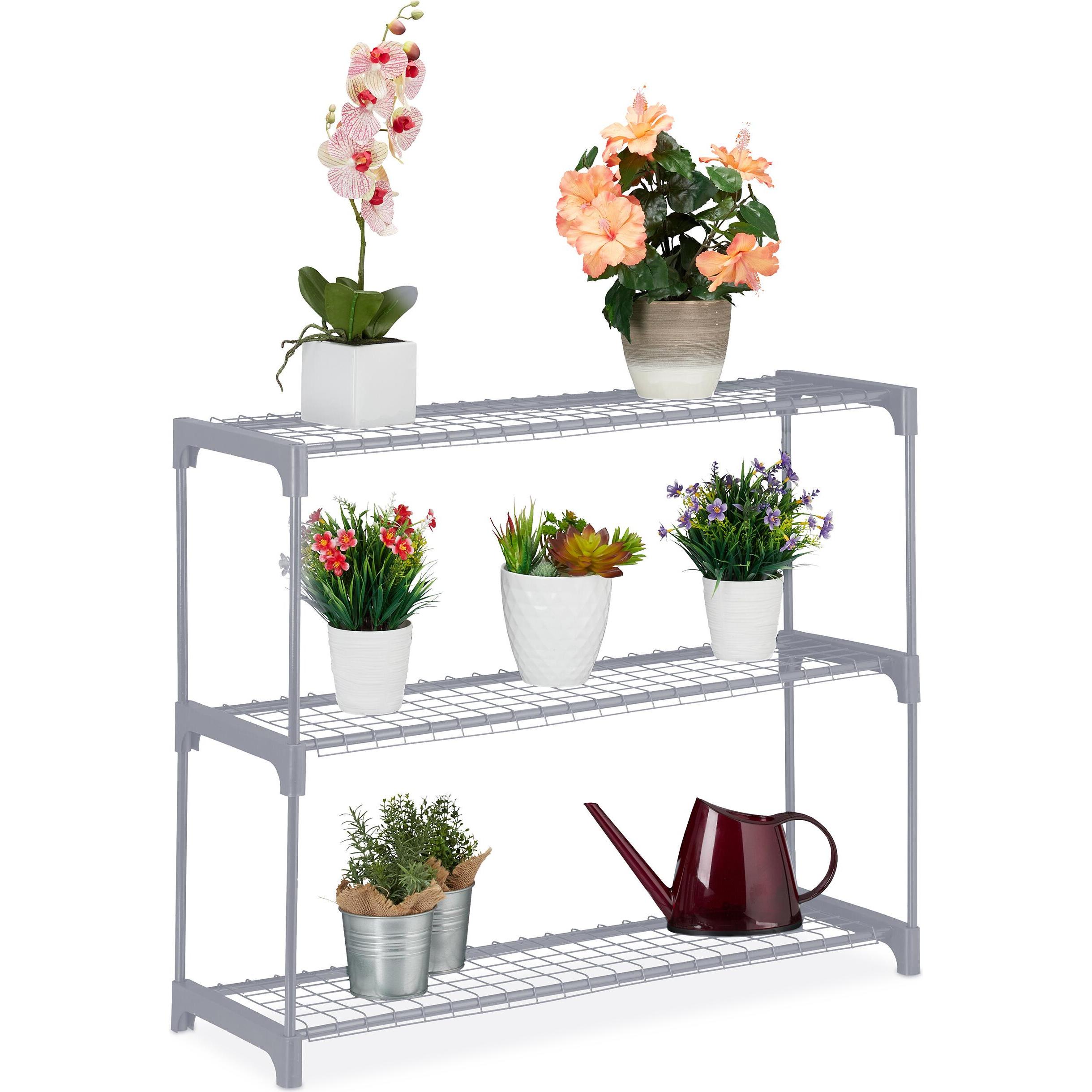 Relaxdays, Pflanzenständer + Blumentreppe, Blumenregal