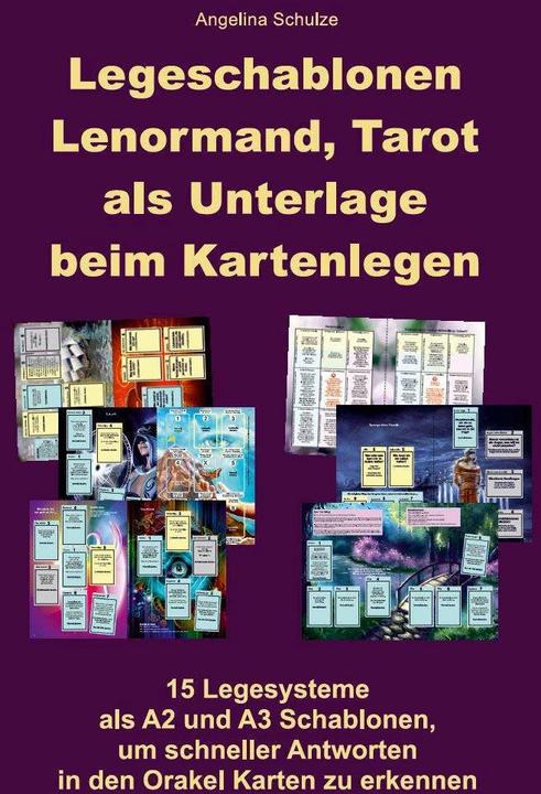 Produktbild Legeschablonen Lenormand, Tarot als Unterlage beim Kartenlegen (Deutsch, Angelina Schulze, 2021)