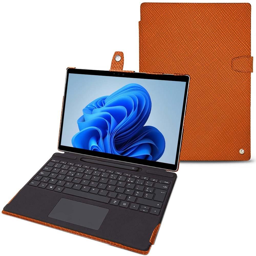 Noreve Lederschutzhülle Microsoft Surface Pro8 (Microsoft Surface Pro 8), Tablet Hülle, Orange