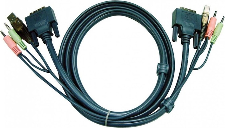 Actual product image Aten 2L-7D05U: USB DVI KVM cable 5M