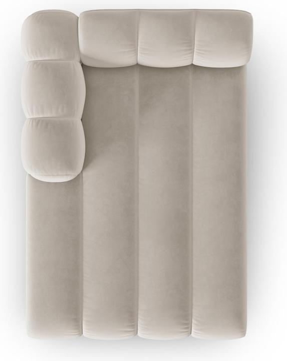 Image du produit Micadoni Velours Méridienne Gauche, "Lupine", 2 Places, 117x177x70Fabriqué en Europe (Recamière)
