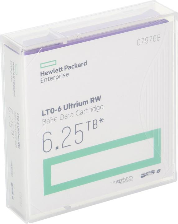 Actual product image HPE LTO-6 Ultrium BaFe RW Data Cartridge (LTO-6 Ultrium, 2500 GB)