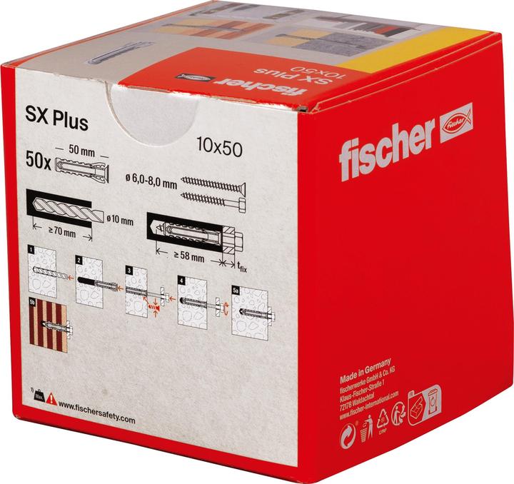 Produktbild Fischer Dübel SX Plus 10x50 (50 Stk.)