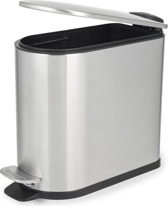 Produktbild Beldray LA036683SSPEU7 Slimline D-Shaped Pedal Bin 5-Litre, Silver (5 l)