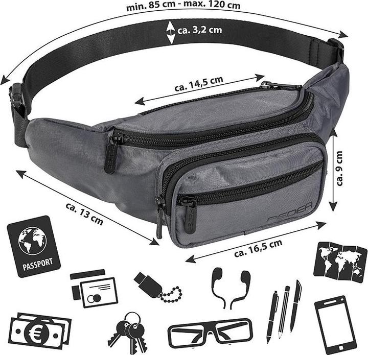 Produktbild Pedea Gürteltasche "TREND" Gr. M, grau