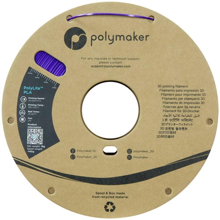 Produktbild Polymaker PolyLite PLA Silk Purple 1.75mm 1kg (PLA, 1.75 mm, 1000 g)