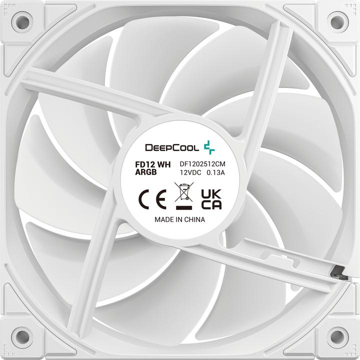 Produktbild Deepcool FD12 120x120x25 3in1 ARGB wh (120 mm, 3 x)