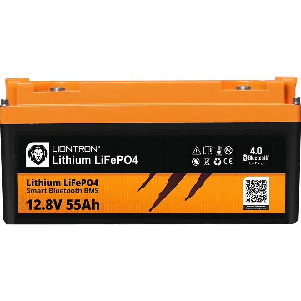 Liontron, Fahrzeugbatterie, LiFePO4 Akku Smart BMS 12,8V, 55Ah - Vollwertiger Ersatz für 12 Volt Blei-Akkus (12.80 V, 55...