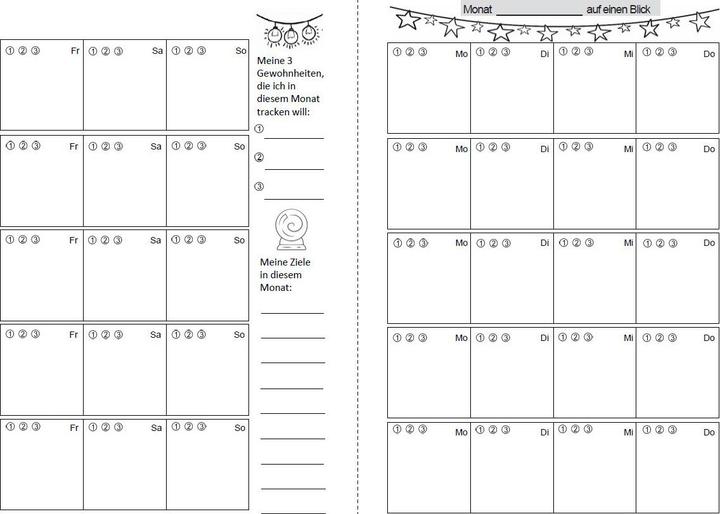 Image du produit Tagesplaner undatiert A5 für Tageskarten ziehen und Termine (A5, 1 jour / 1 page)