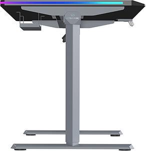 Actual product image Ultradesk Gaming-Tisch QUEST, 140x70cm, 72-120cm, grau-schwarz