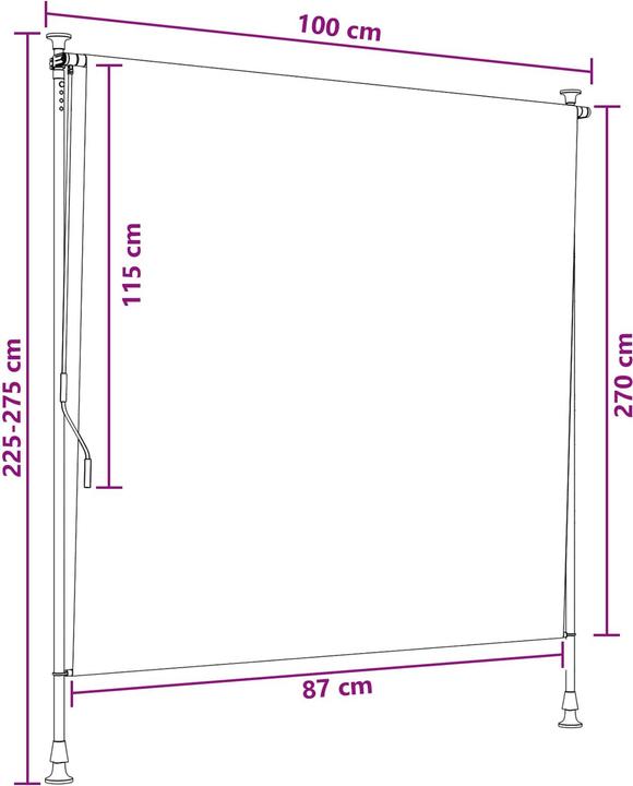 Produktbild vidaXL Rollo (100 x 270 cm)