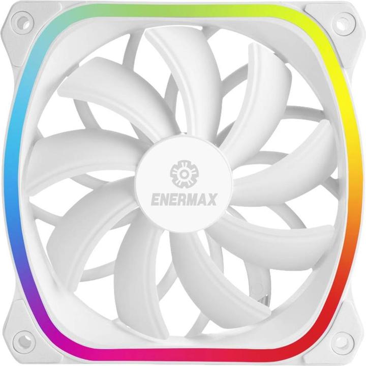 Image du produit Enermax Ventilateur PC SquA RGB Blanc 3-Pack avec boîte de contrôle RGB (120 mm, 3 x)