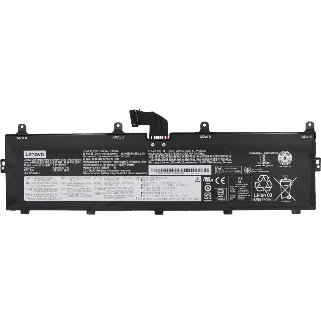 Lenovo Internal, 6c, 99Wh, LiIon, SMP (6 Zellen, 8800 mAh), Notebook Akku
