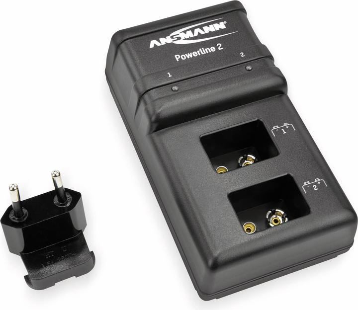 Produktbild Ansmann Stromleitung 2 (2 Stk., 9V Block, Ladegerät ohne Akku)
