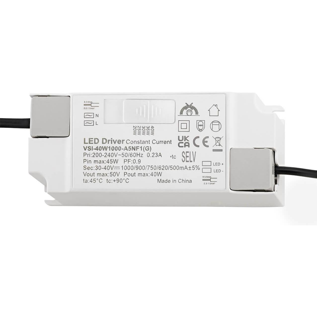 Sigor, Accessori per illuminazione, Alimentatore DIP Powerline Panel CC 40W 500/620/750/900/1000mA